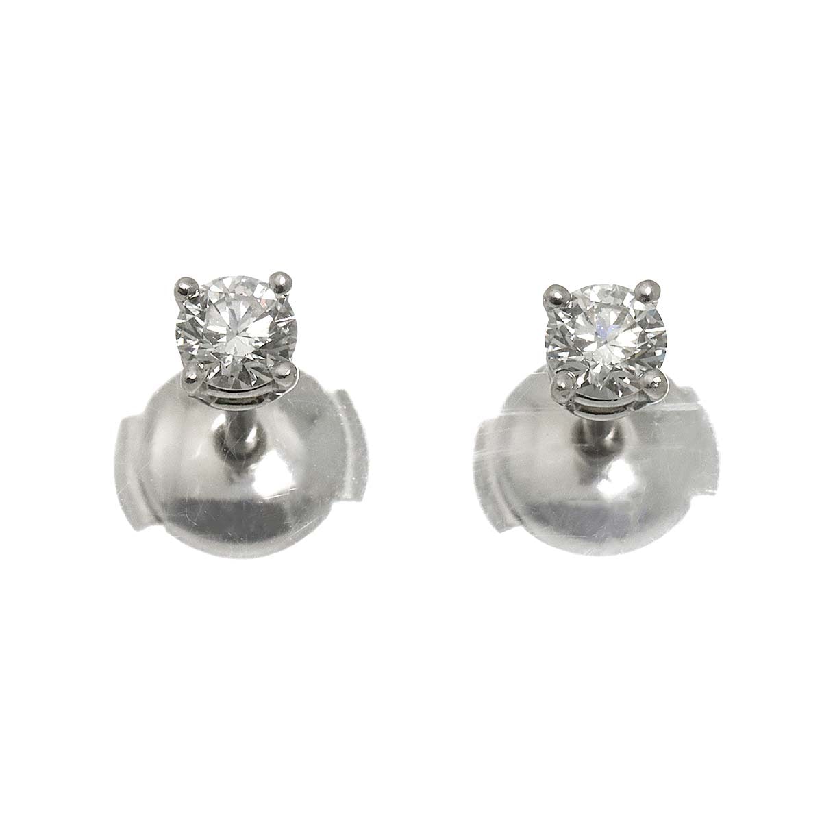 TIFFANY&Co. ソリティア ダイヤ 0.23ctx2 H/VVS1-2/3EX ピアス Pt プラチナ スタッド Diamond Earrings Pierced【鑑定書付き】ティファニー 90296628