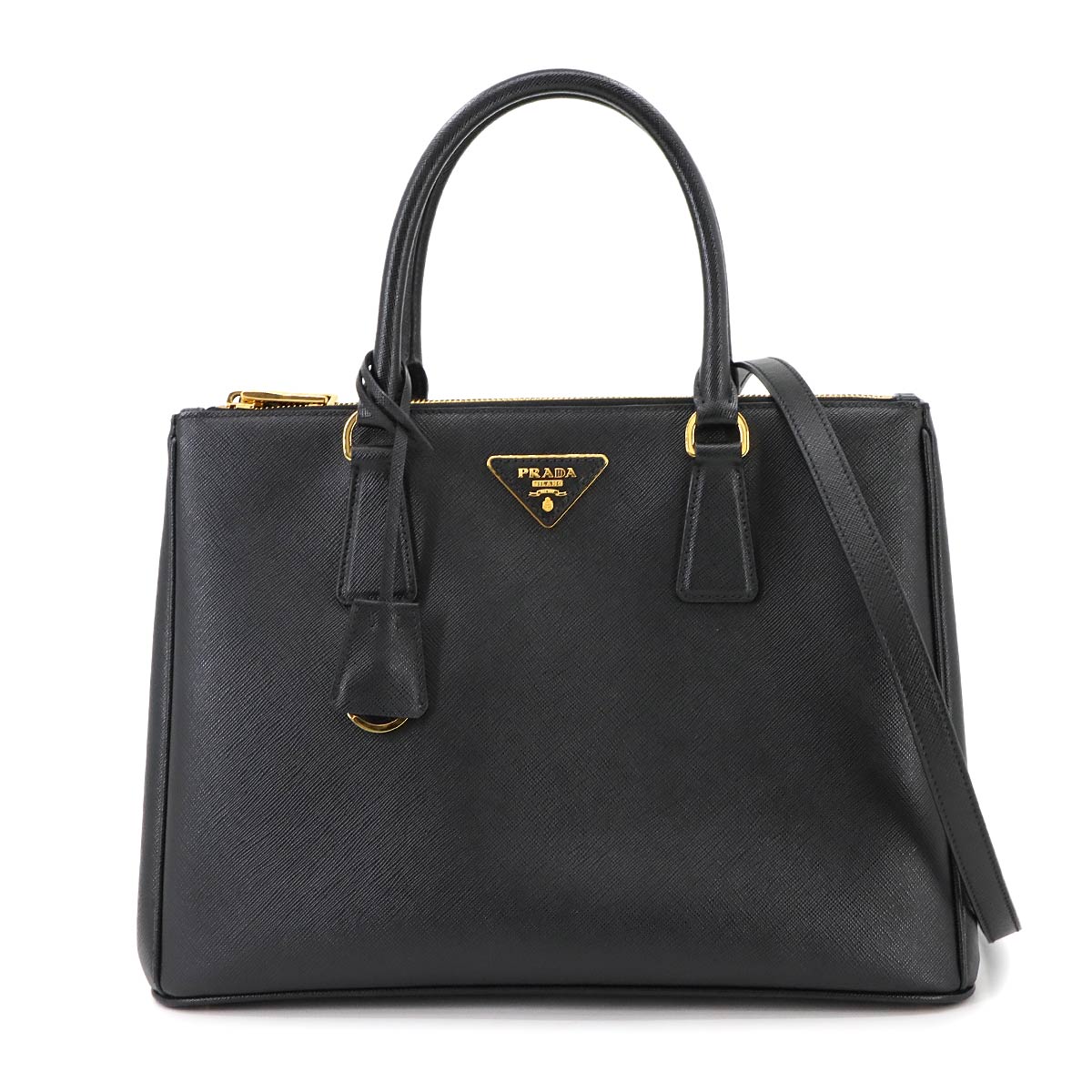 美品✨PRADA サフィアーノレザー トートバッグ A4 ブラウン 三角ロゴ PRADA プラダ 三角ロゴプレート ハンドバッグ ショルダーバッグ