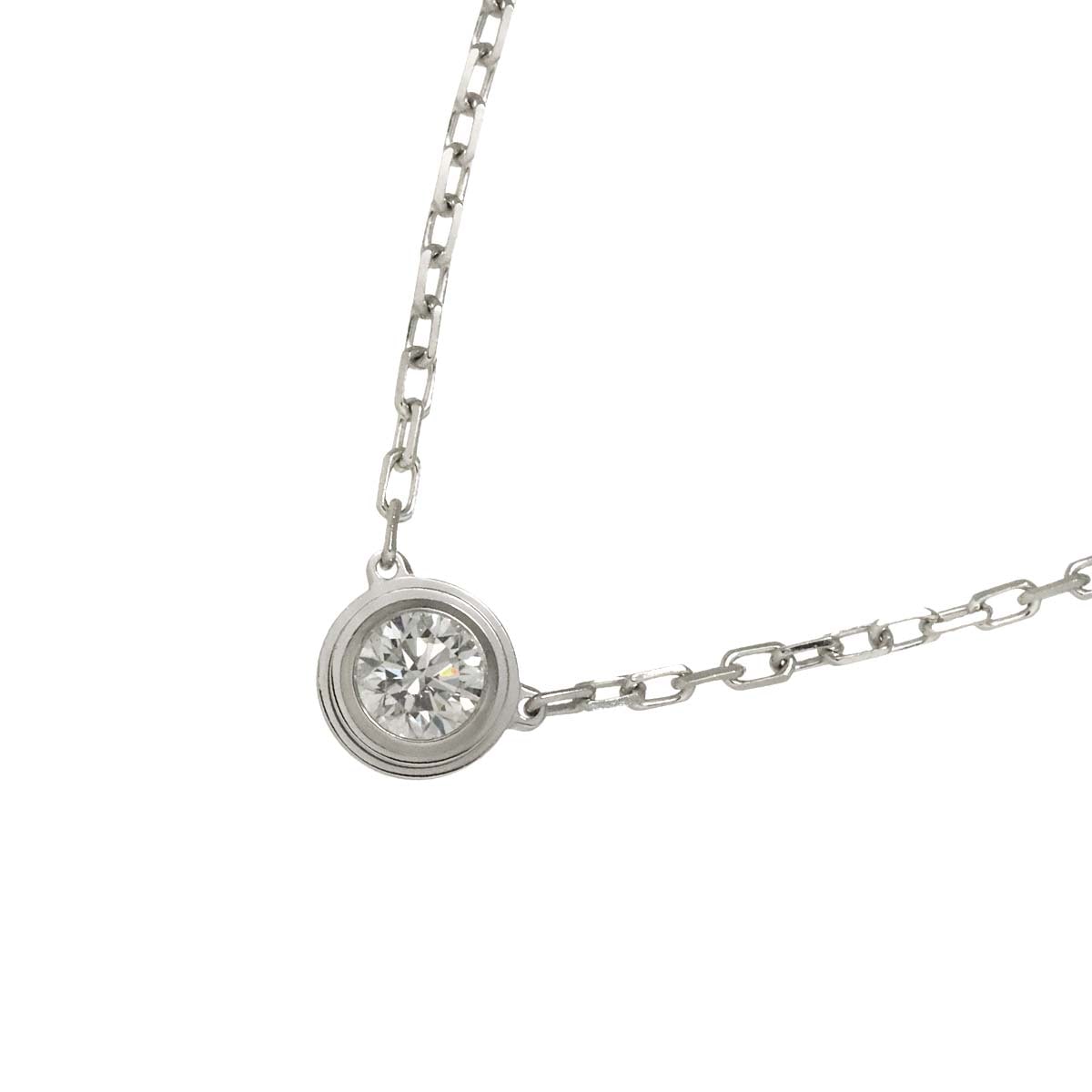 Cartier ダムール ダイヤ ネックレス ラージ LM 41cm K18 WG ホワイトゴールド 750 ディアマン レジェ d'Amour Necklace【証明書付き】カルティエ 90295484