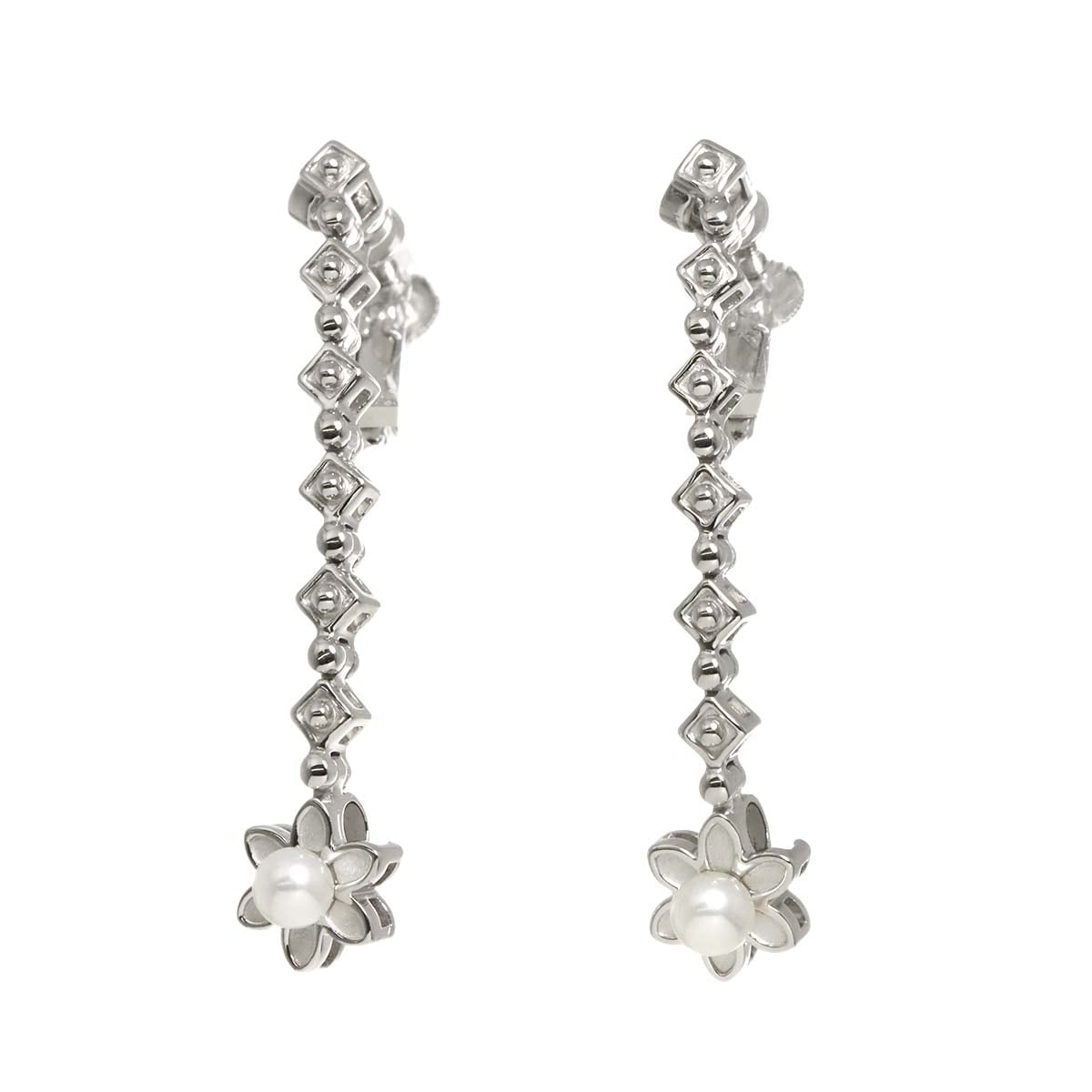 TASAKI ベビーパール 4.0mm イヤリング K18 WG ホワイトゴールド 750 真珠 田崎真珠 Earrings Clip on タサキ 90298355