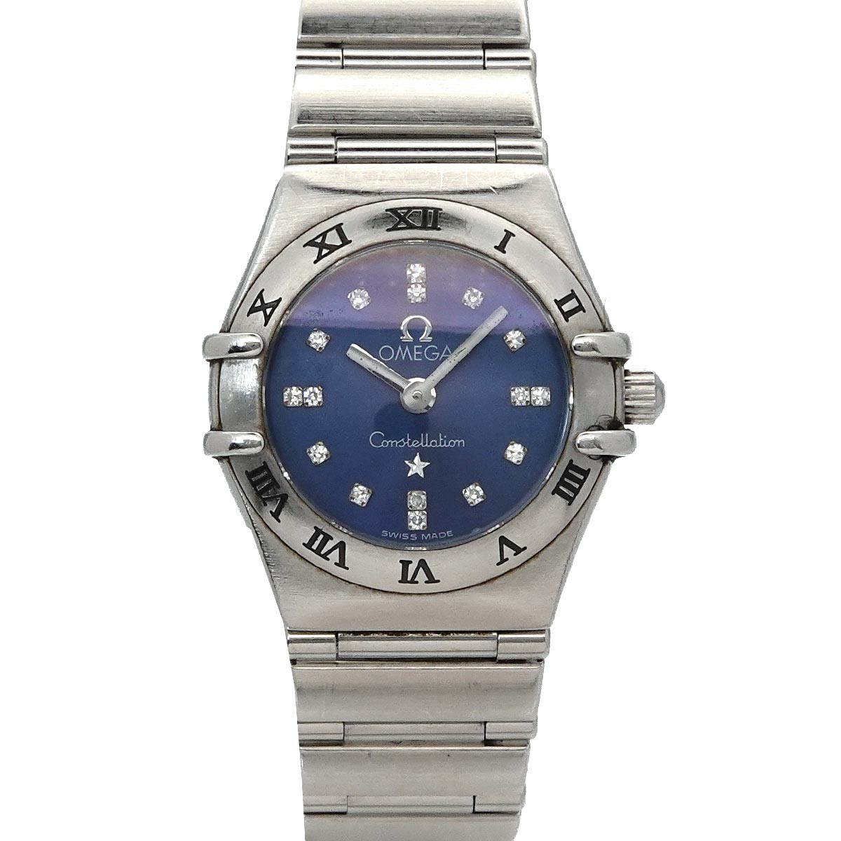 OMEGA コンステレーション ミニ シンディクロフォード 限定1999本 1563 86 レディース 腕時計 16P ダイヤ ブルー クォーツ Constellation オメガ 90297573