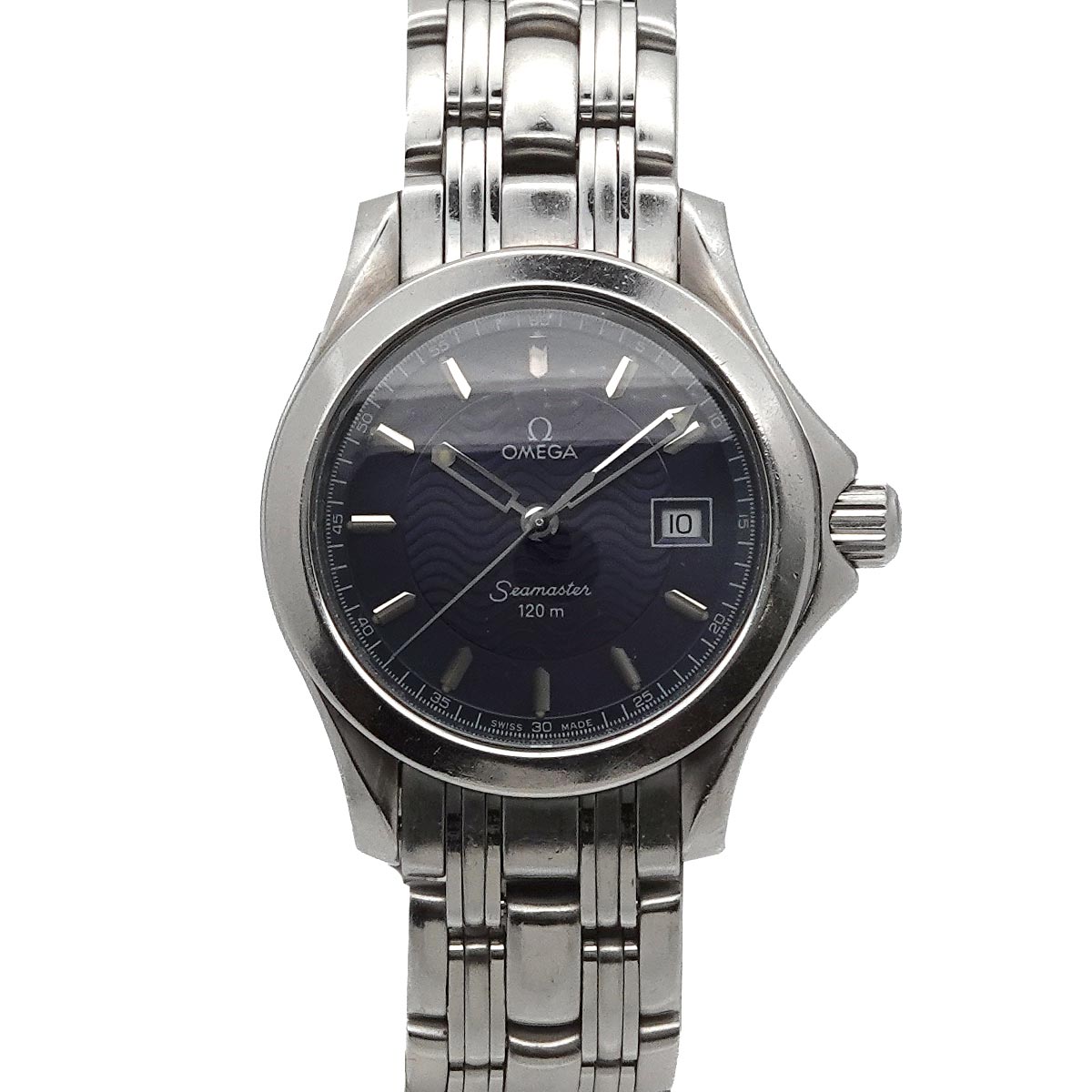 OMEGA シーマスター 120 レディース 腕時計 2571 81 デイト ブルー クォーツ ウォッチ Seamaster オメガ 90297911