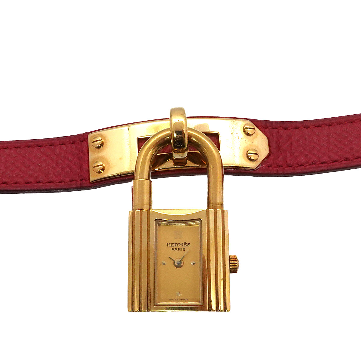 現状品 HERMES エルメス ケリーウォッチ　ボルドー HERMES ケリーウォッチ ヴィンテージ レディース 腕時計