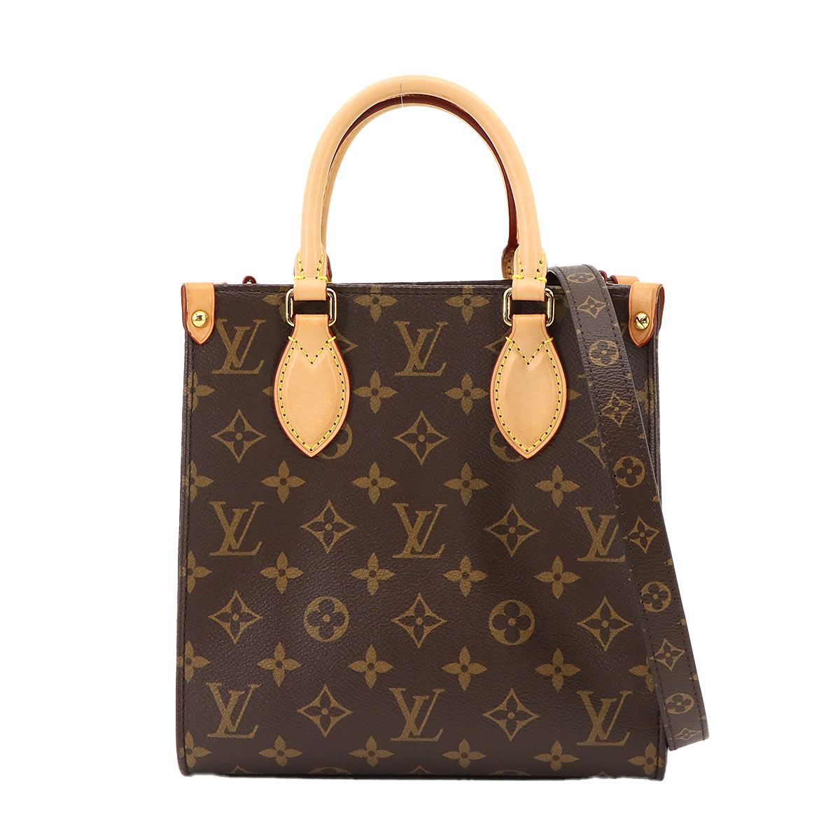 LOUIS VUITTON モノグラム サックプラ BB 2way ハンド ショルダー バッグ ブラウン M46265 RFID Sac Plat BB ルイ ヴィトン 90297997