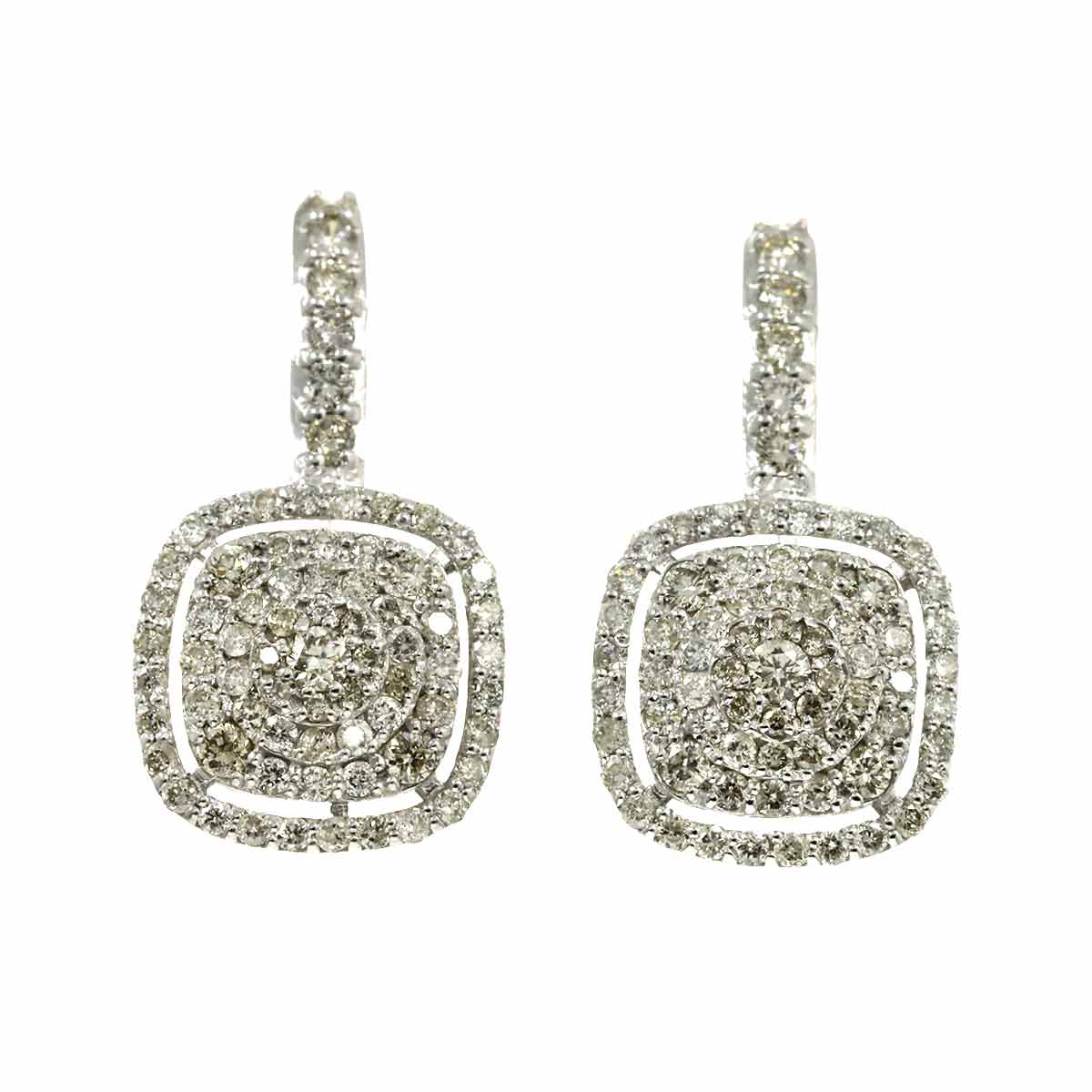 ダイヤ 0.40ct/0.40ct K18 WG ピアス ホワイトゴールド 750 Diamond Earrings Pierced 90293459