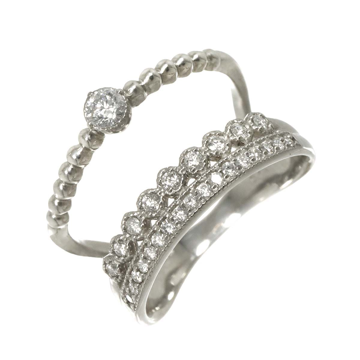 リング 13.5号 ダイヤ 0.36ct Pt プラチナ 指輪 Diamond Ring 90299194