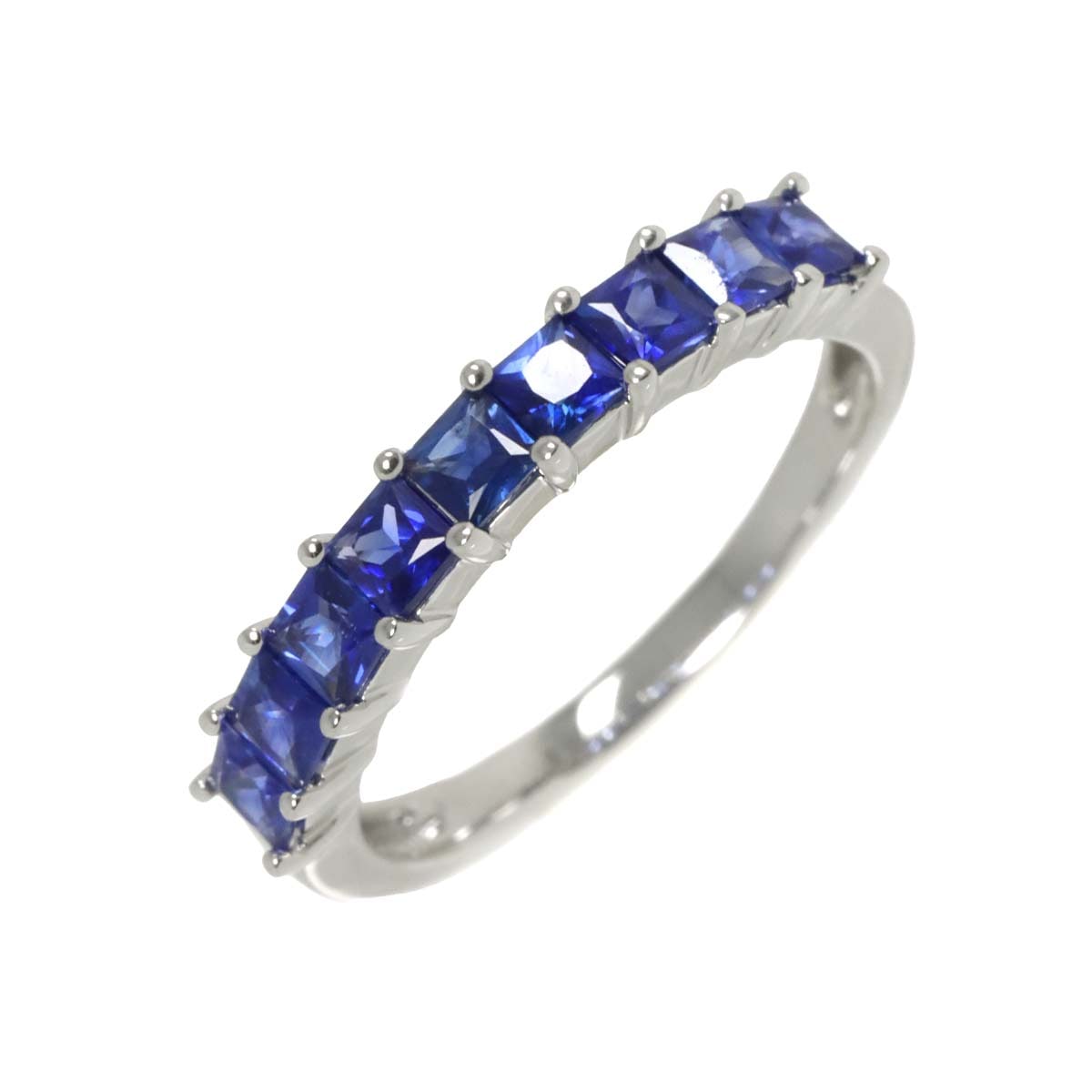 リング 12号 サファイヤ 1.10ct K18 WG ホワイトゴールド 750 指輪 Sapphire Ring 90299519