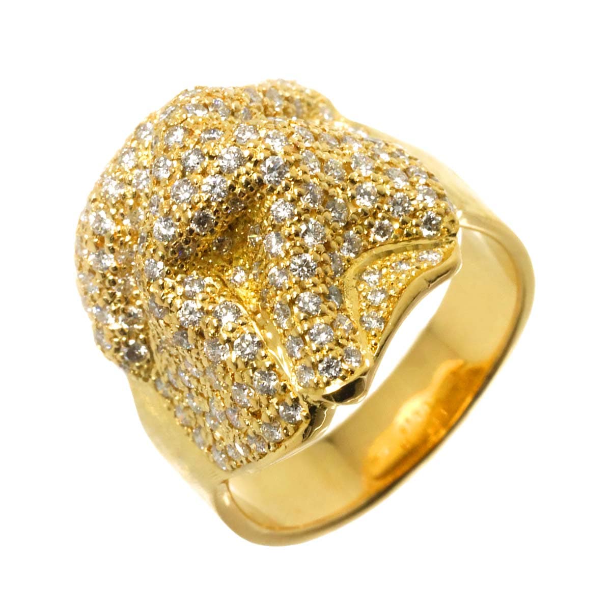 リング 16号 ダイヤ 1.72ct K18 YG イエローゴールド 750 指輪 Diamond Ring 90299966