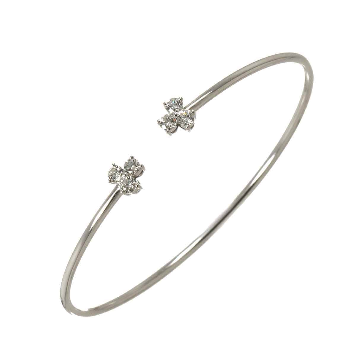 TIFFANY&CO. アリア ダイヤ バングル 17cm K18 WG ホワイトゴールド 750 ブレスレット Diamond Bracelet ティファニー 90293247