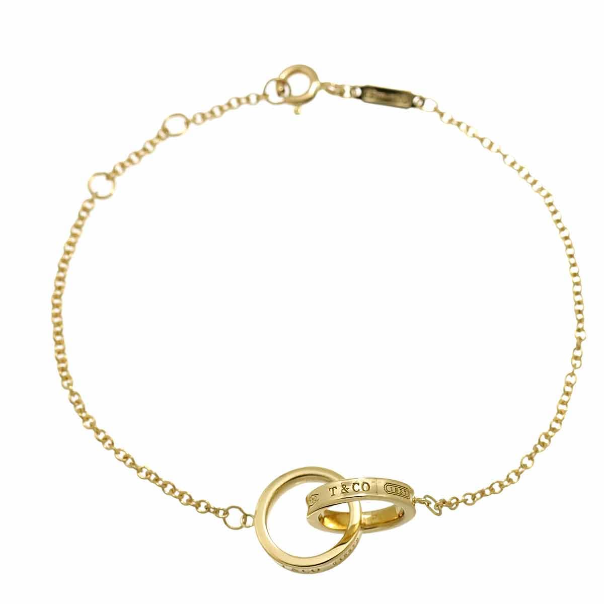 TIFFANY&CO. インターロッキング ブレスレット 17.5cm K18 YG イエローゴールド 750 1837 Interlocking Bracelet ティファニー 90295587