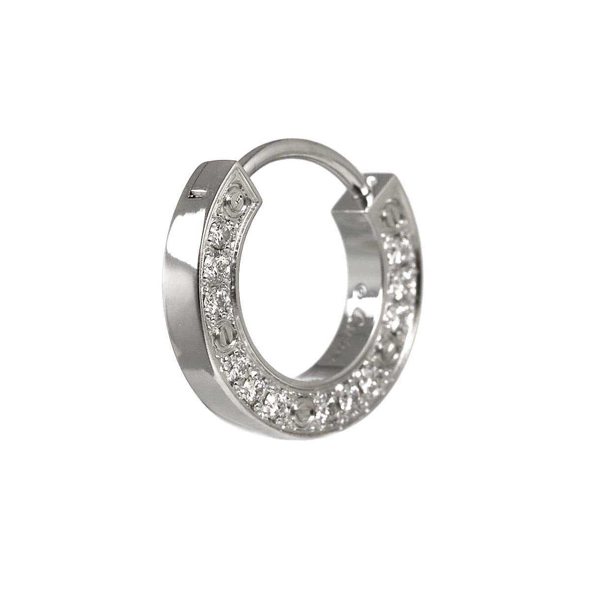 Cartier ラブ シングル ピアス ダイヤ K18 WG ホワイトゴールド 750 片方のみ 片耳 LOVE Earring Pierced【証明書付き】カルティエ 90295594