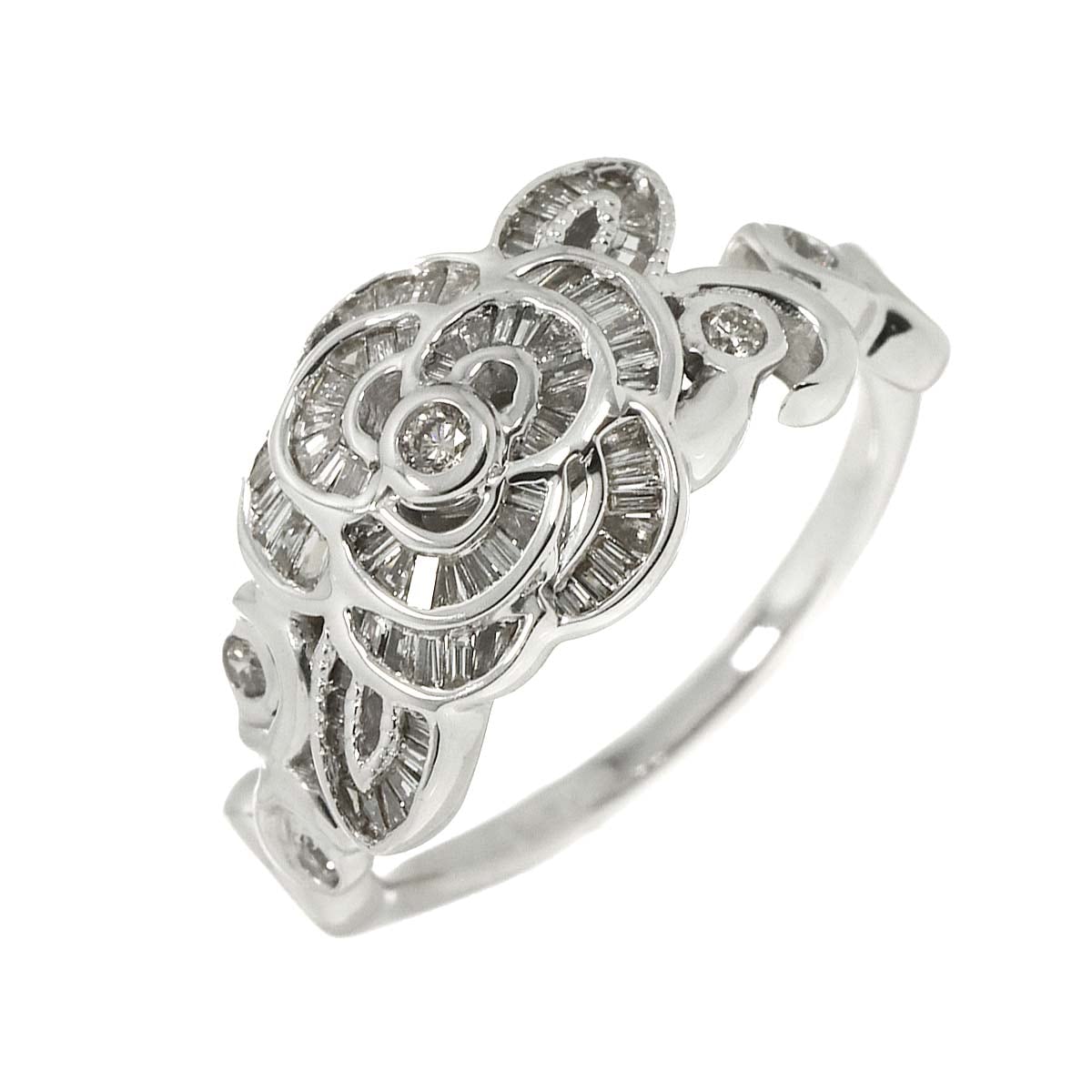 リング 7号 ダイヤ 0.26ct K18 WG ホワイトゴールド 750 指輪 Diamond Ring 90297738