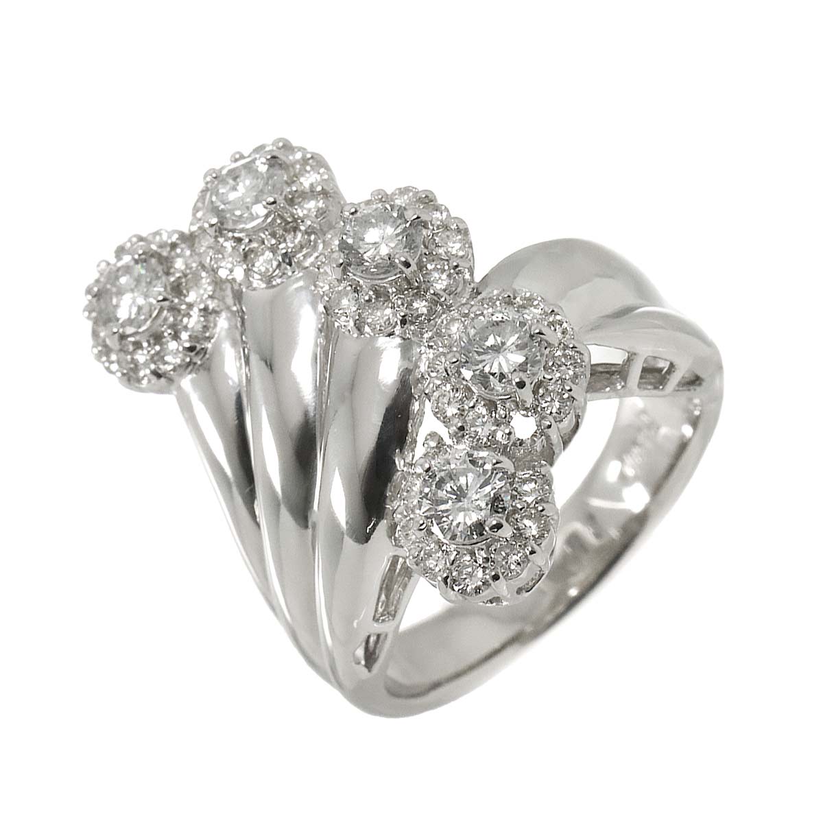 リング 11.5号 ダイヤ 1.55ct Pt プラチナ 指輪 Diamond Ring 90299015