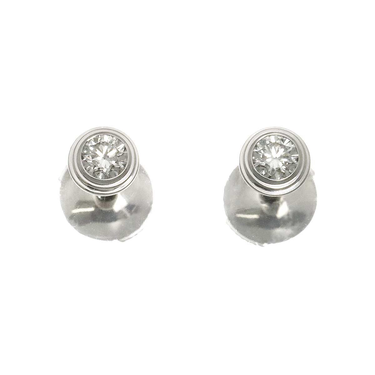 Cartier ダムール ダイヤ ピアス スモール K18 WG ホワイトゴールド 750 ディアマン レジェ Damour Earrings Pierced カルティエ 90297621