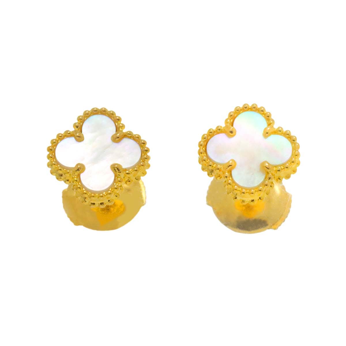 Van Cleef & Arpels スウィート アルハンブラ ピアス シェル K18 YG 750 Alhambra【証明書付き】 ヴァンクリーフ & アーペル 90297639