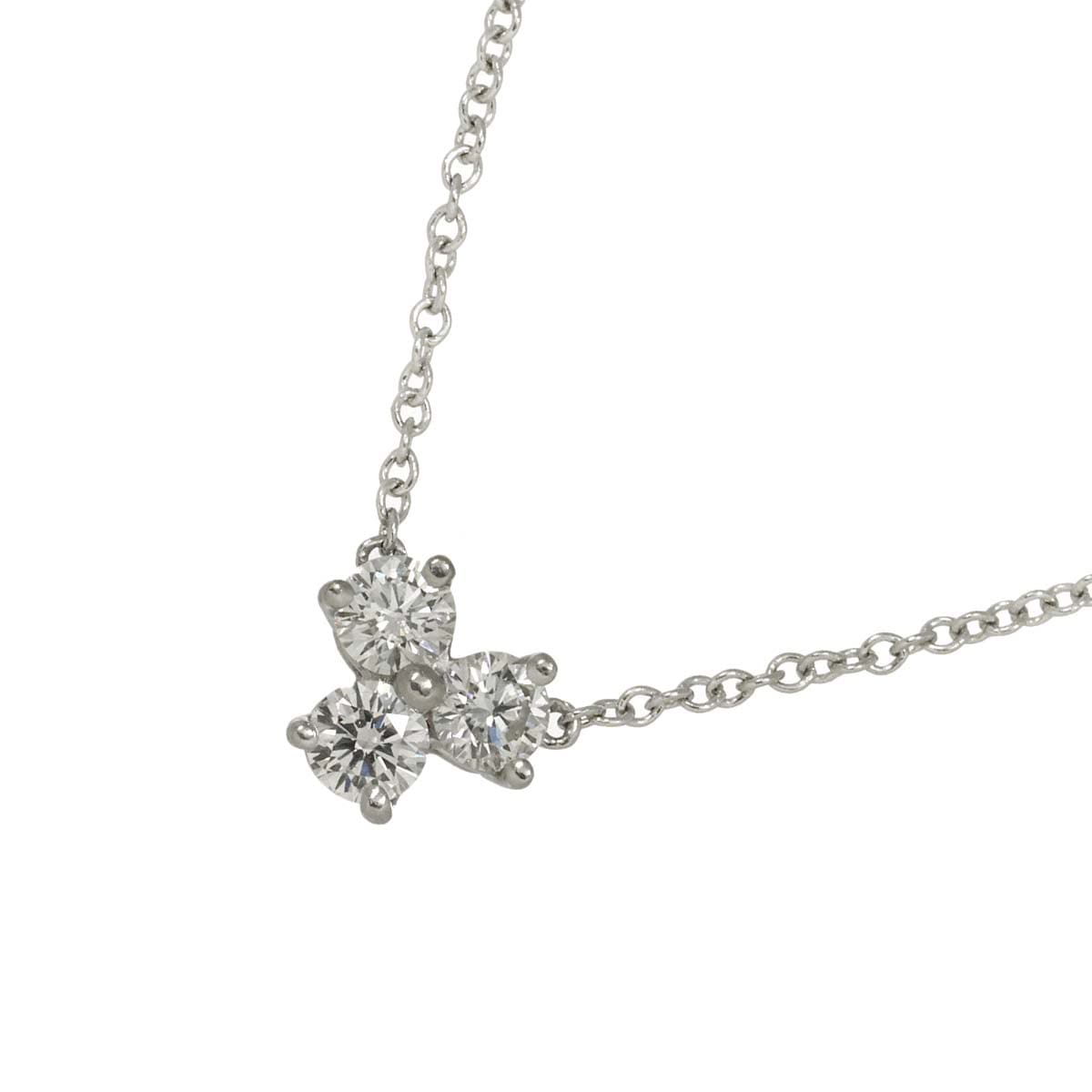 TIFFANY&CO. アリア ダイヤ 3P ネックレス 40cm Pt プラチナ Aria Diamond Necklace ティファニー 90298259