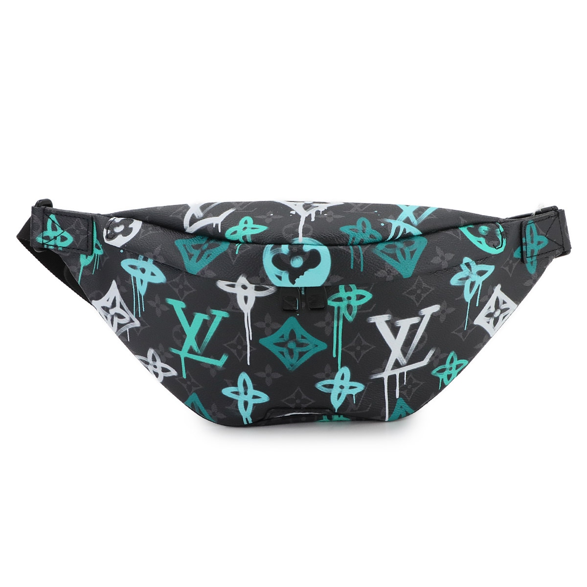 LOUIS VUITTON モノグラム エクリプス グラフィティ ディスカバリー バムバッグ PM ボディ バッグ ブラック グリーン M21397 RFID Discovery Bumbag ルイ ヴィトン 90299612