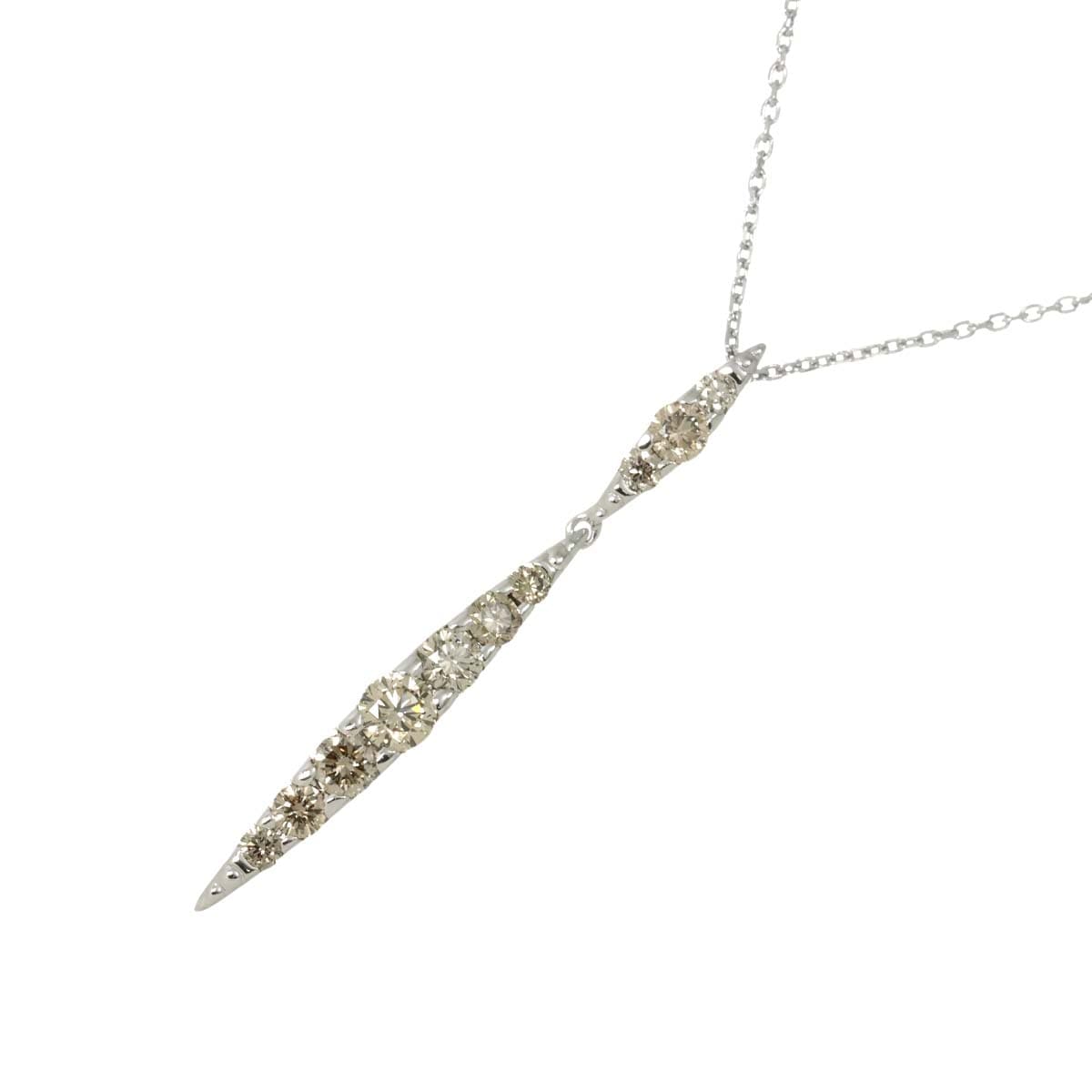 KASHIKEY ネイキッド ブラウンダイヤ 1.00ct ネックレス 45cm K18 WG ホワイトゴールド 750 Necklace カシケイ 90297240