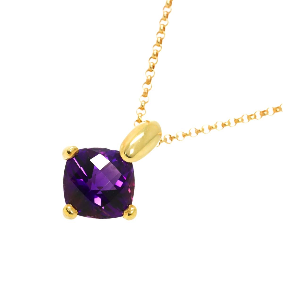 TASAKI アメジスト 3.80ct ネックレス 41cm K18 YG イエローゴールド 750 田崎真珠 Amethyst Necklace タサキ 90297348