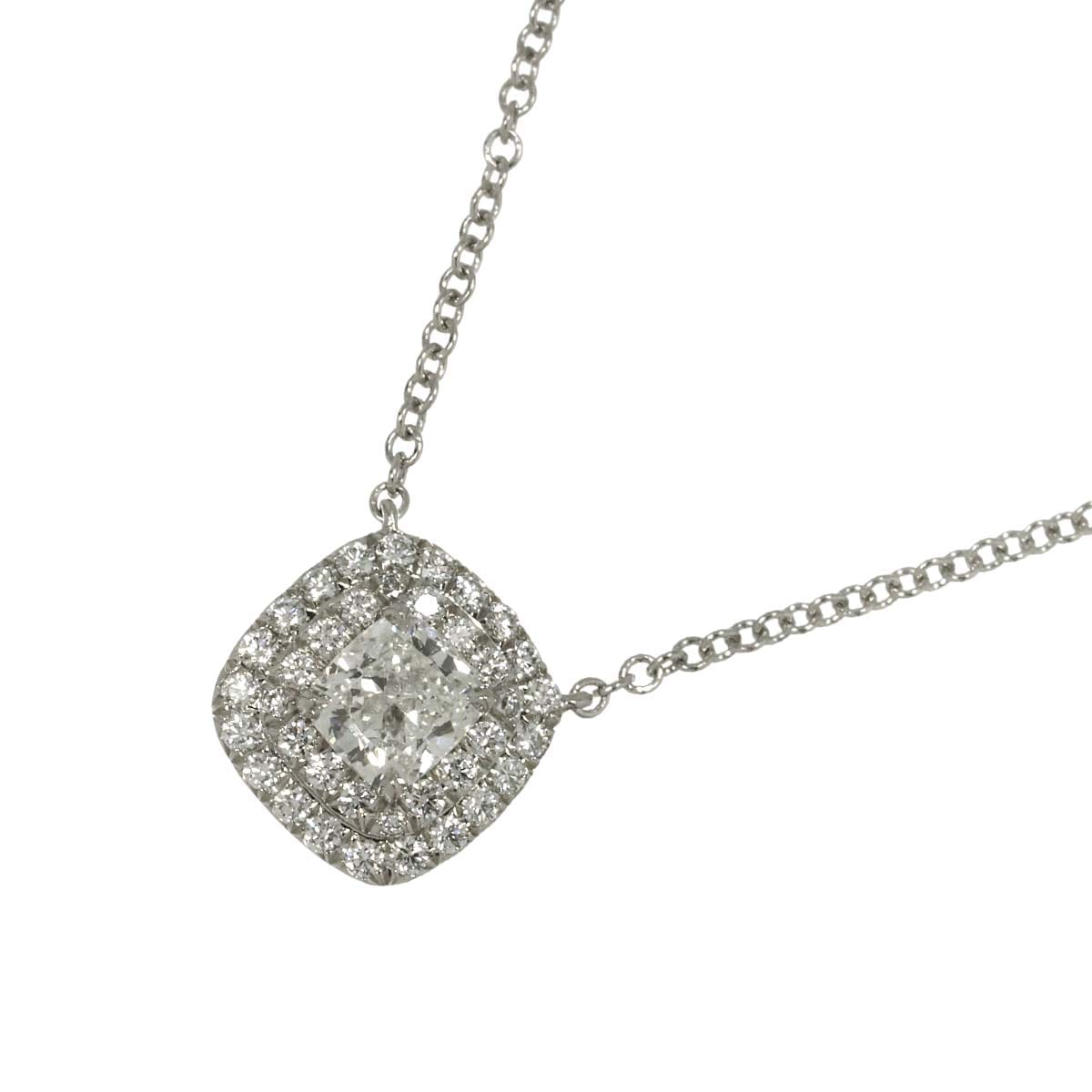 TIFFANY&Co. ソレスト ダイヤ 0.36ct H/VVS2 0.15ct ネックレス 40cm Pt プラチナ Diamond Necklace【鑑定書付き】ティファニー 90297611