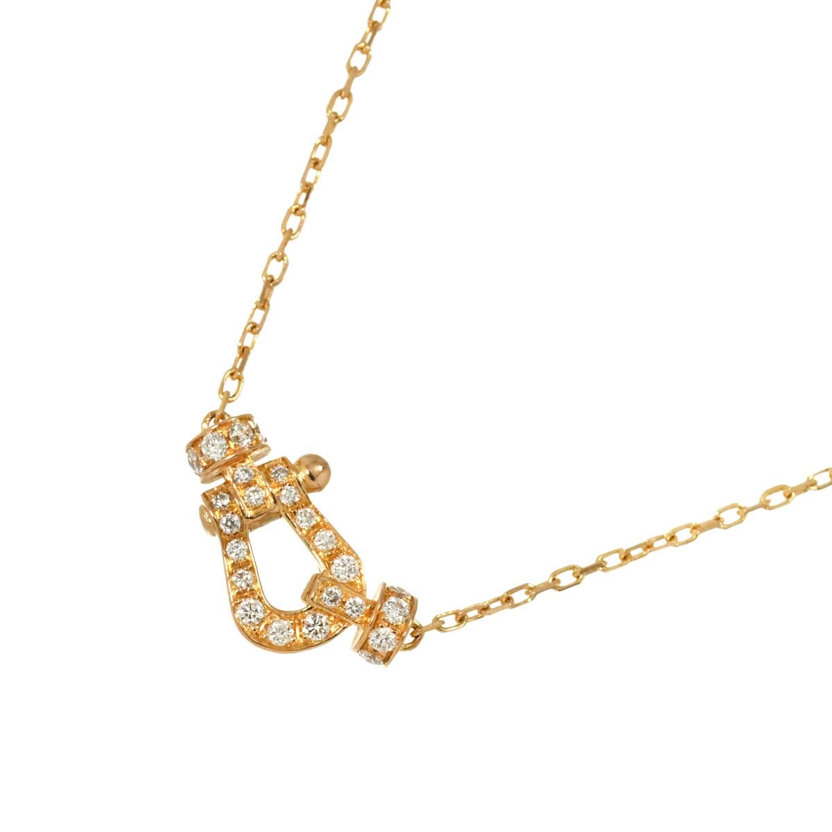 FRED フォース10 ダイヤ ネックレス 40cm スモール K18 PG ピンクゴールド 750 Force10 Diamond Necklace【証明書付き】フレッド 90298554
