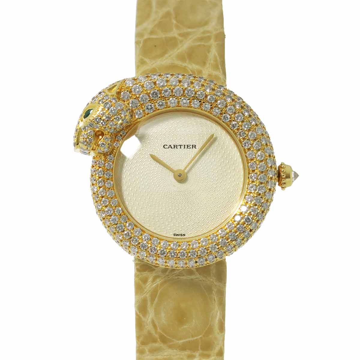 Cartier パンテール1925 パンサー WF317551 レディース 腕時計 純正ダイヤベゼル アイボリー K18YG イエローゴールド クォーツ ウォッチ Panthere カルティエ 90290647