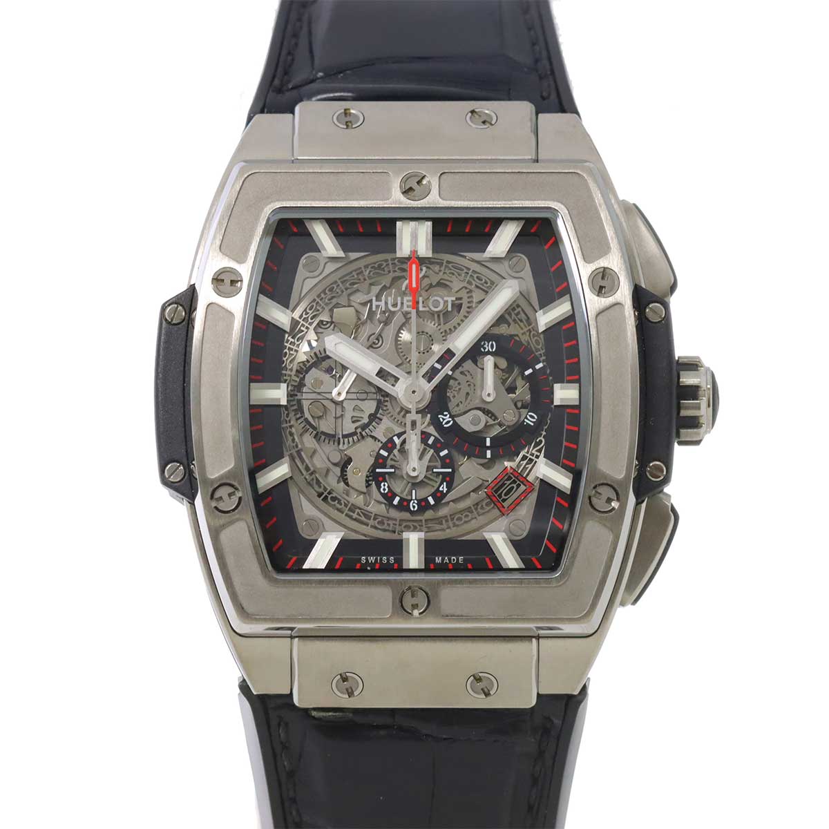 HUBLOT スピリット オブ ビッグバン 601 NX 0173 LR クロノグラフ メンズ 腕時計 デイト スケルトン オートマ 自動巻き ウォッチ Big Bang ウブロ 90294218