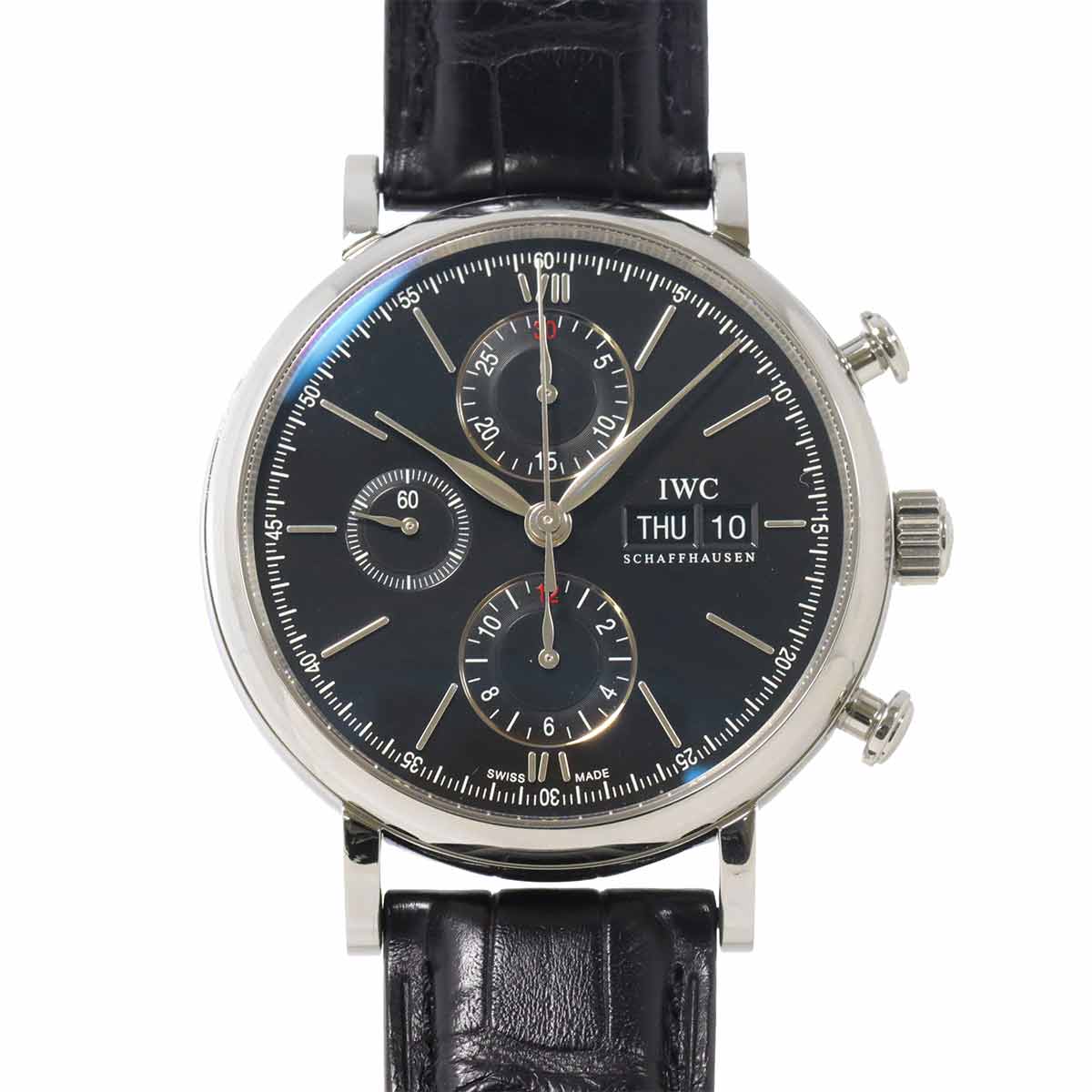 IWC ポートフィノ クロノグラフ IW391008 メンズ 腕時計 デイデイト ブラック オートマ 自動巻き インターナショナル ウォッチ カンパニー 90299897