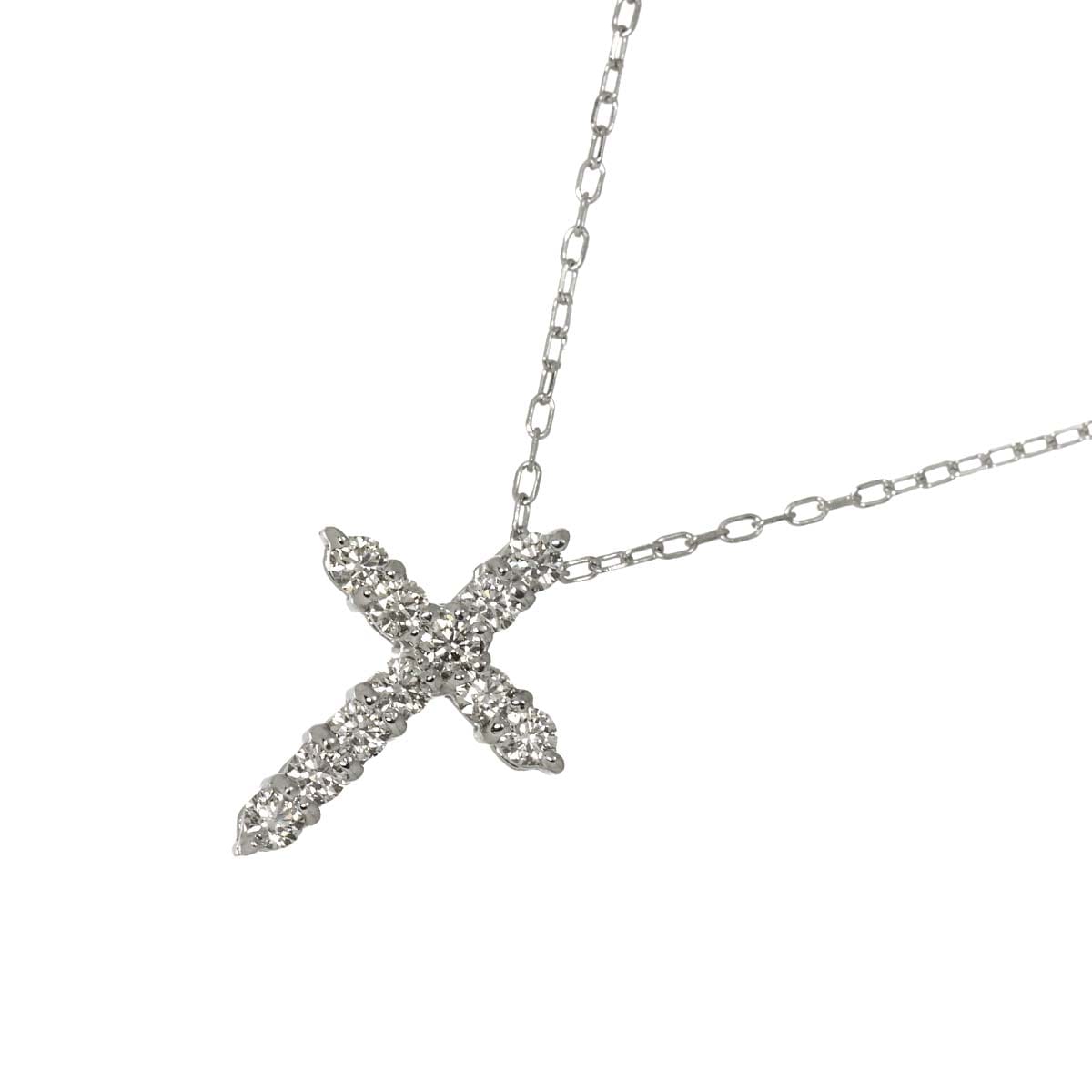 ダイヤ 0.20ct ネックレス 45cm K18 WG ホワイトゴールド 750 Diamond Necklace 90299946