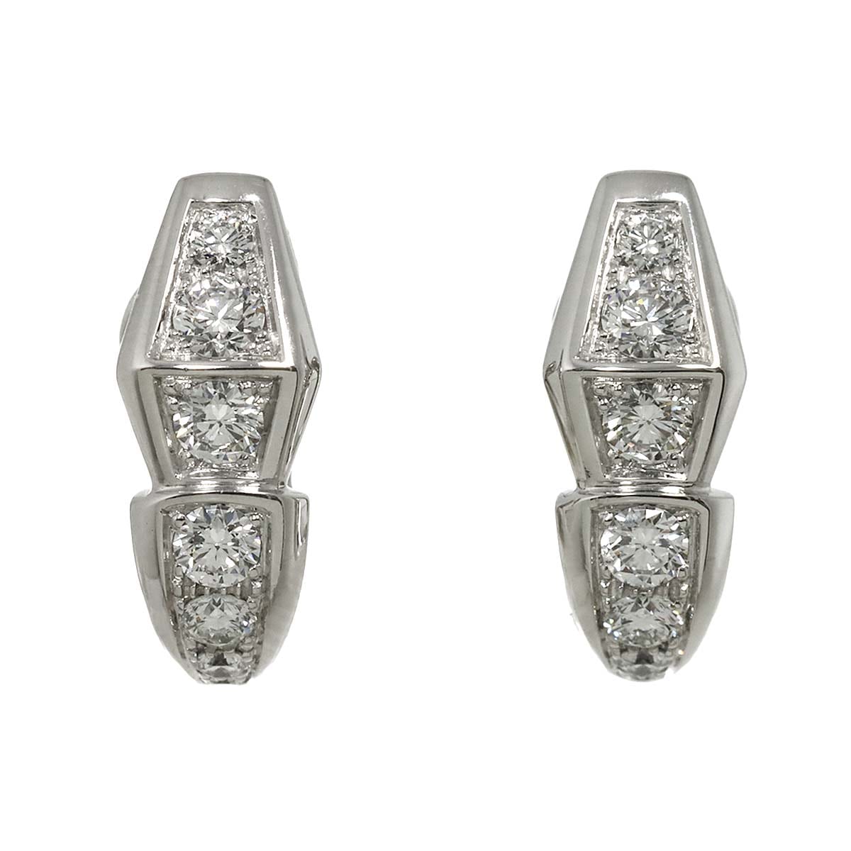 BVLGARI セルペンティ ヴァイパー ダイヤ ピアス K18 WG ホワイトゴールド 750 Earrings Pierced ブルガリ 90297280