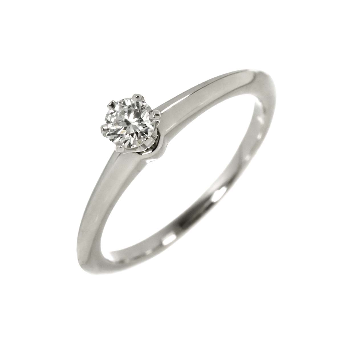Tiffany & Co. プラチナリング ダイヤモンド付き TIFFANY&CO. ハーモニー ダイヤ 0.27ct G/VVS2/3EX 8号 リング