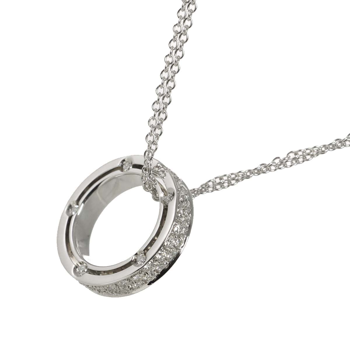 DAMIANI ディサイド ダイヤ ネックレス 49cm K18 WG ホワイトゴールド 750 D-SIDE Diamond Necklace ダミアーニ 90297322