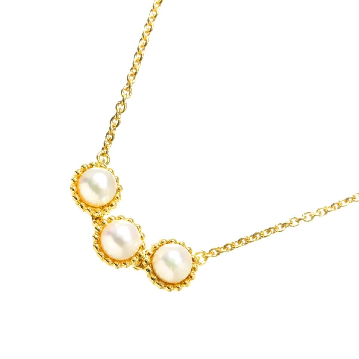 MIKIMOTO ベビーパール 4.1mm ネックレス 41cm K18 YG イエローゴールド 750 真珠 Necklace ミキモト 90298269