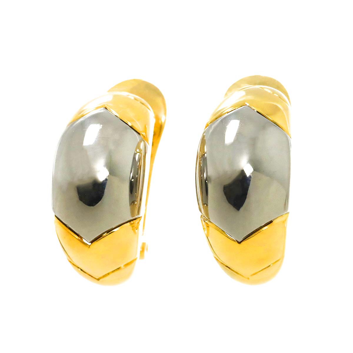 BVLGARI チェルタウラ イヤリング K18 YG イエローゴールド 750 SS Earrings Clip on ブルガリ 90299945