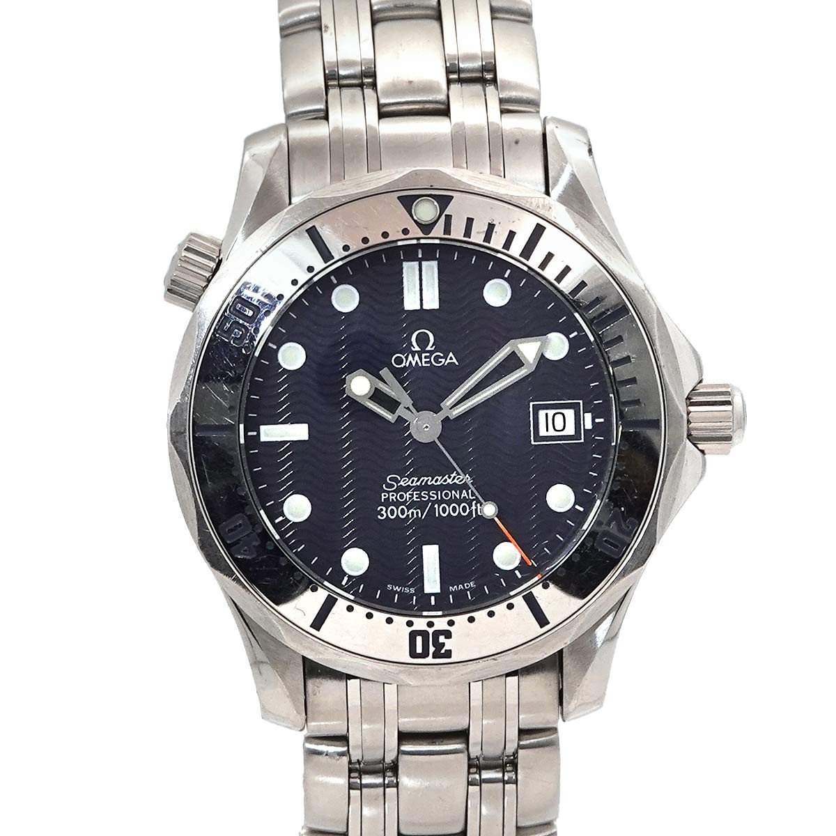 OMEGA シーマスター プロフェッショナル 2562 80 ボーイズ 腕時計 デイト ネイビー クォーツ ウォッチ Seamaster オメガ 90299886