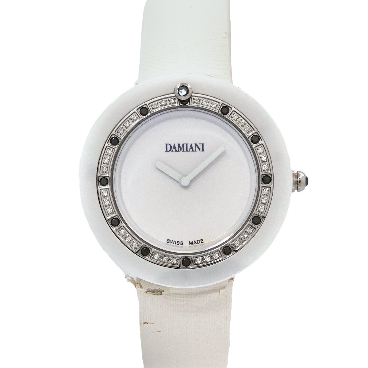 DAMIANI ベルエポック BCLSDW37 レディース 腕時計 ブラックダイヤ ベゼル ホワイト セラミック クォーツ ウォッチ Belle Epoque ダミアーニ 90300969