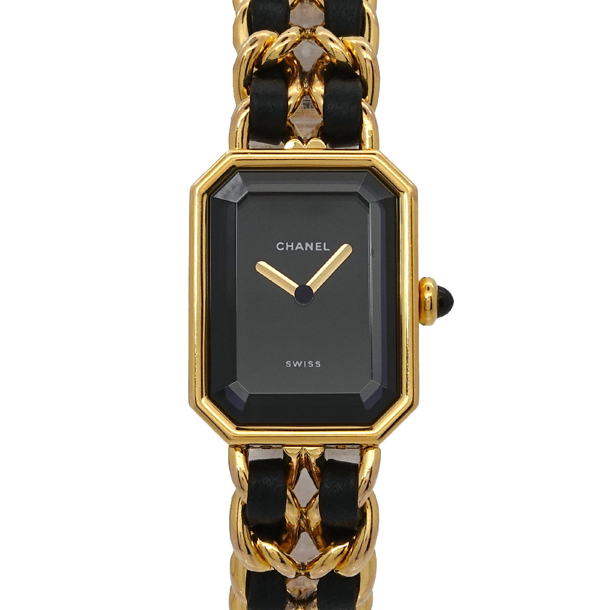 CHANEL プルミエール Mサイズ H0001 ヴィンテージ レディース 腕時計 ブラック ゴールド クォーツ ウォッチ Premiere シャネル 90301043
