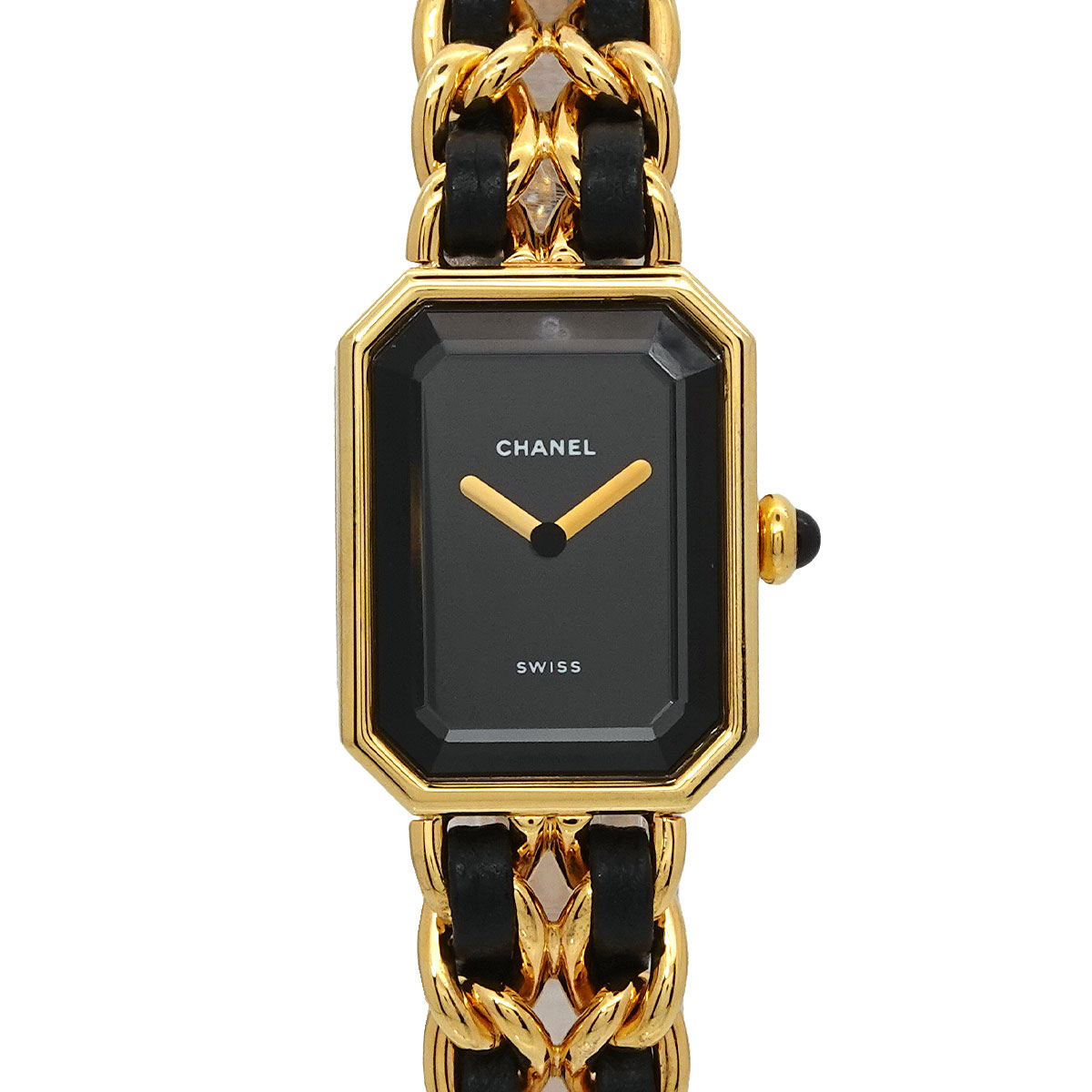 CHANEL プルミエール XLサイズ H0001 ヴィンテージ レディース 腕時計 ブラック ゴールド クォーツ ウォッチ Premiere シャネル 90301059