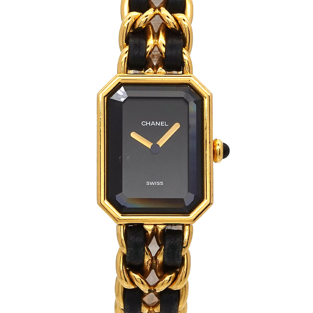 CHANEL プルミエール Lサイズ H0001 ヴィンテージ レディース 腕時計 ブラック ゴールド クォーツ ウォッチ Premiere シャネル 90301335