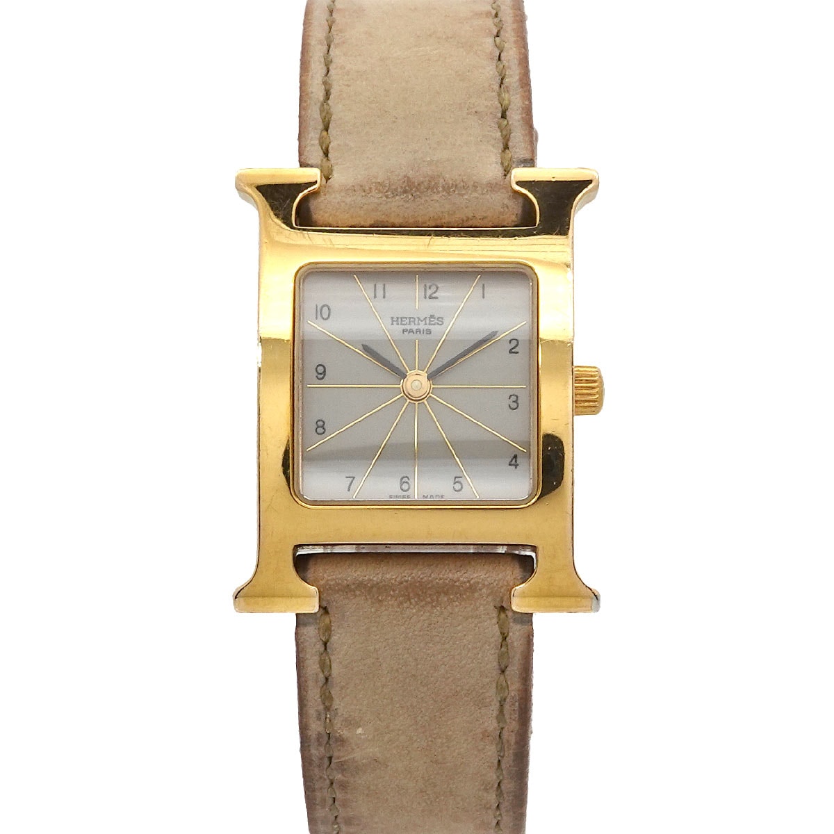HERMES Hウォッチ HH1 201 レディース 腕時計 グレー クォーツ ウォッチ H Watch エルメス 90301368