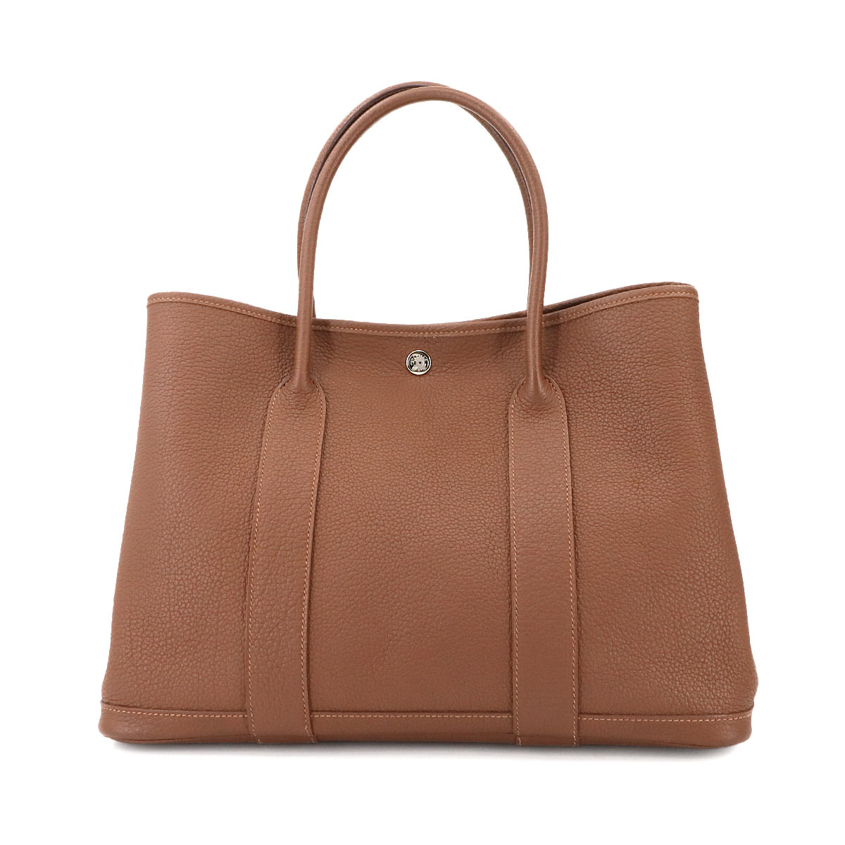HERMES ガーデンパーティ 36 PM トート バッグ ネゴンダ マロンドインディ □Q刻印 シルバー 金具 Garden Party PM エルメス 90296878