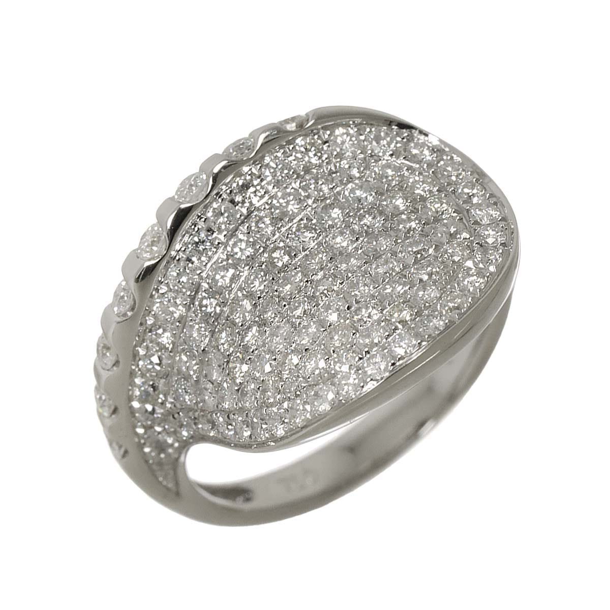 リング 13.5号 ダイヤ 1.53ct K18 WG ホワイトゴールド 750 指輪 Diamond Ring 90299962