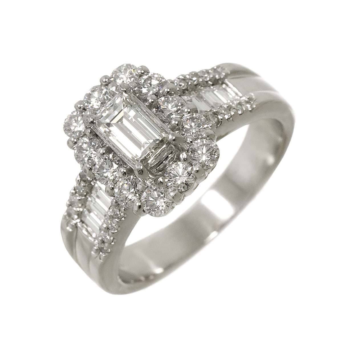リング 14.5号 ダイヤ 0.508ct/1.10ct Pt プラチナ 指輪 Diamond Ring 90300657