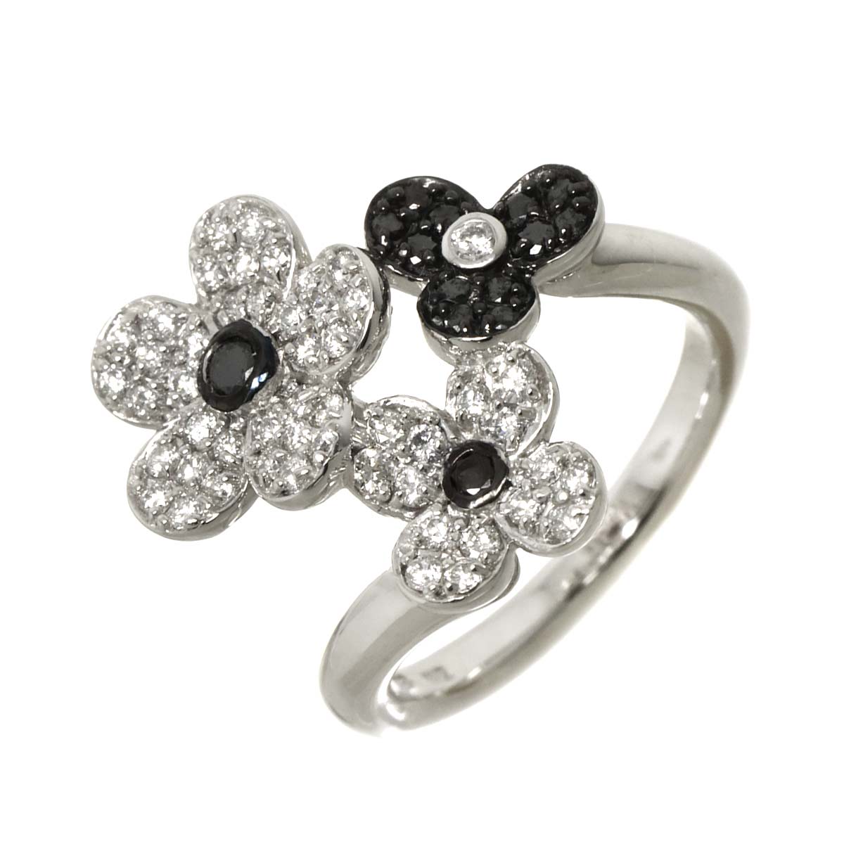 Ponte Vecchio 10号 リング ダイヤ 0.44ct/0.11ct K18 WG ホワイトゴールド 750 指輪 花 Diamond Ring ポンテヴェキオ 90297375