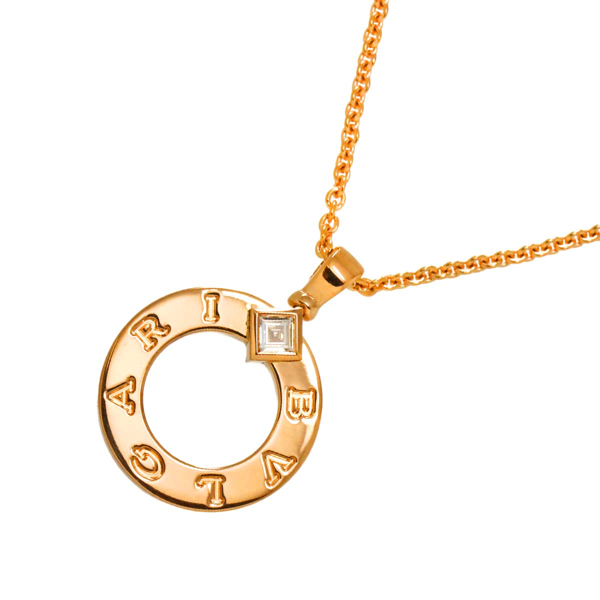 BVLGARI ブルガリ ブルガリ ダイヤ ネックレス 45cm K18 PG ピンクゴールド 750 BVLGARI Necklace【証明書付き】ブルガリ 90297395