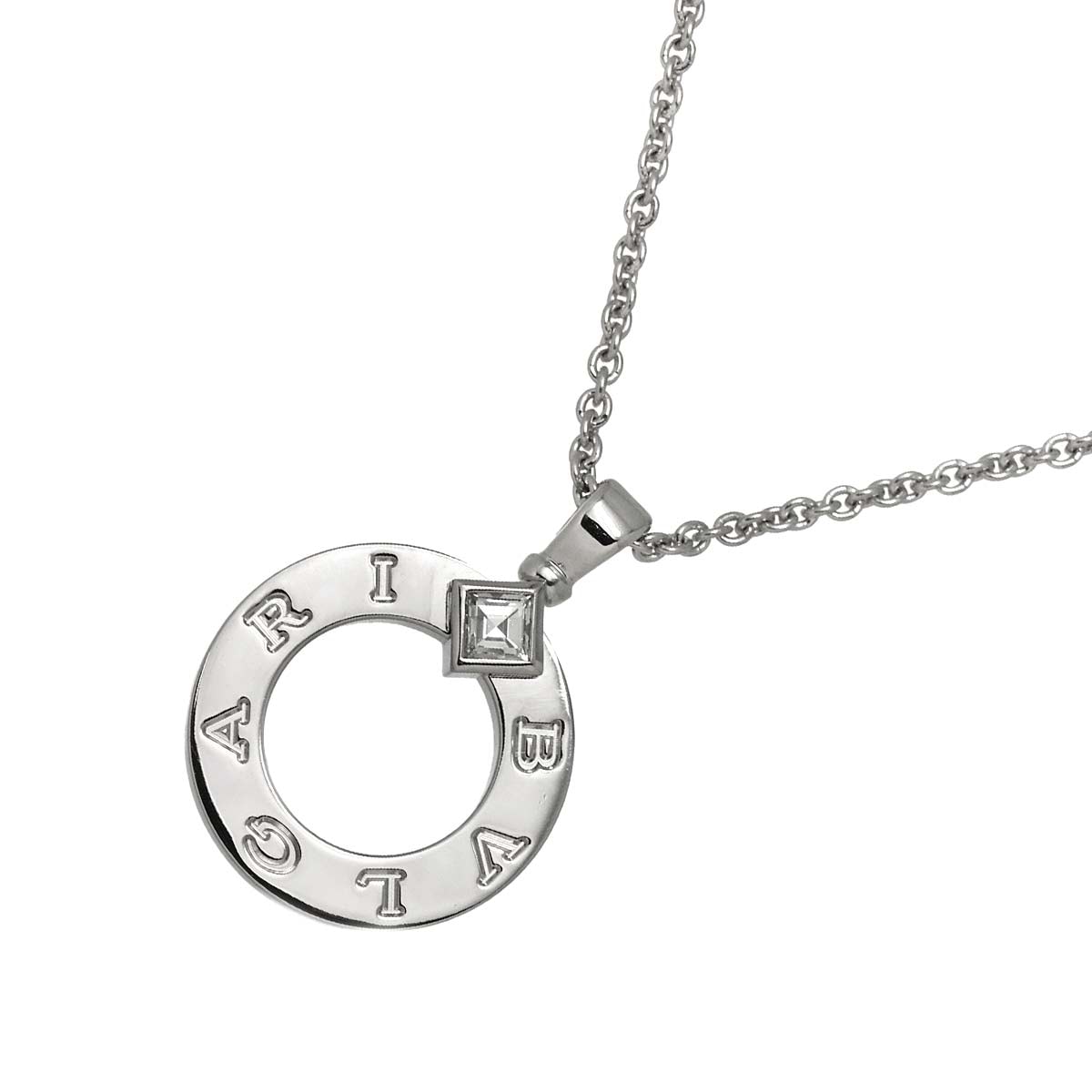 BVLGARI ブルガリブルガリ ダイヤ ネックレス 45cm K18 WG ホワイトゴールド 750 Diamond Necklace ブルガリ 90297628