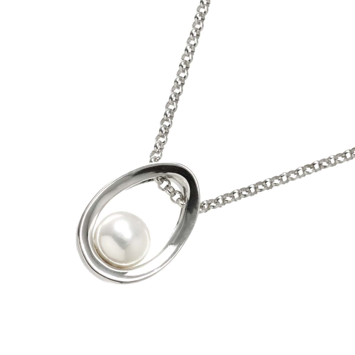 MIKIMOTO アコヤ真珠 6.5mm ネックレス 43cm K18 WG ホワイトゴールド 750 パール Akoya Pearl Necklace ミキモト 90298266