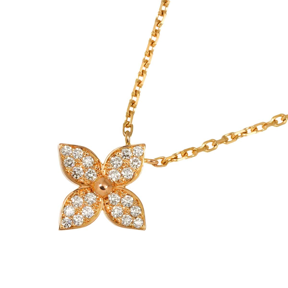LOUIS VUITTON パンダンティフ スターブロッサム ダイヤ ネックレス 41cm K18 PG ピンクゴールド 750 Necklace ルイ ヴィトン 90298295