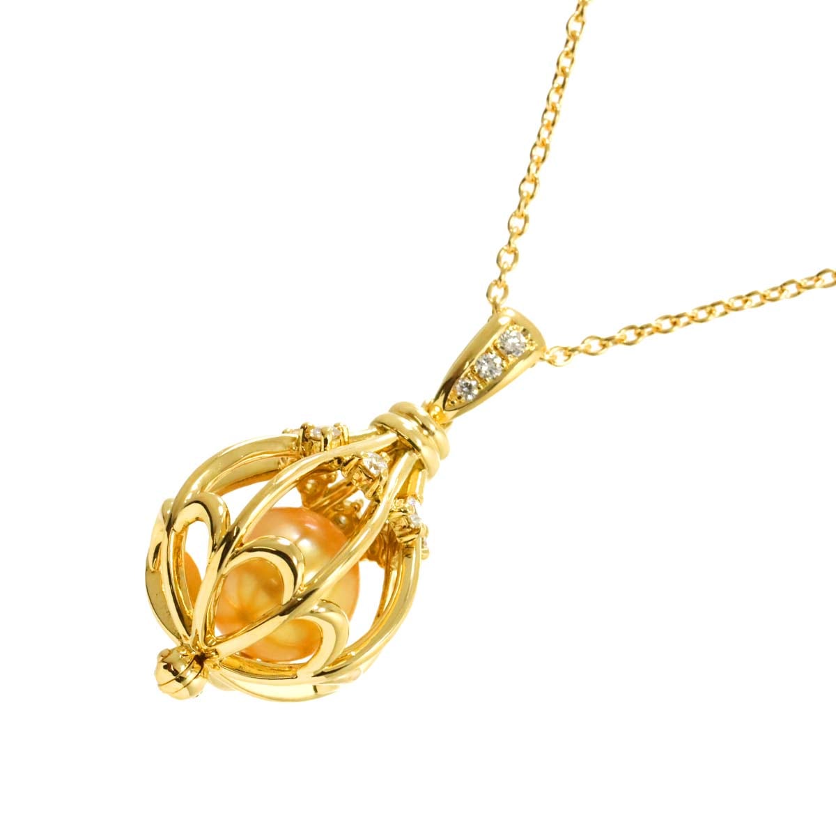 TASAKI アコヤ真珠 8.5mm ダイヤ 0.20ct ネックレス 50cm K18 YG 750 田崎真珠  Akoya Pearl Necklace タサキ 90299995