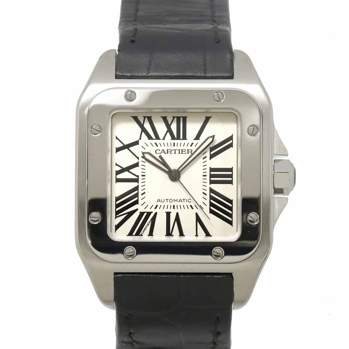 Cartier サントス100 LM W20073X8 メンズ 腕時計 シルバー オートマ 自動巻き ウォッチ Santos 100 カルティエ 90287151